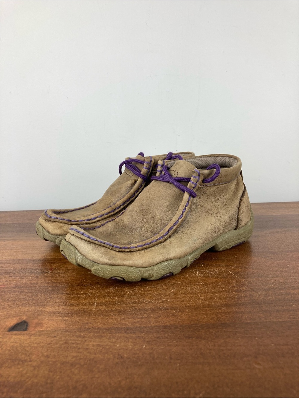 Twisted X Driving Moc Chukka Boots Brown Leather YDM0012 Youth/Kids Size 12M.